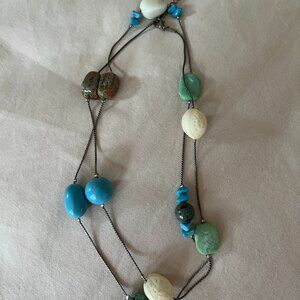 Vintage Beaded Necklace | Multi Colored Strand